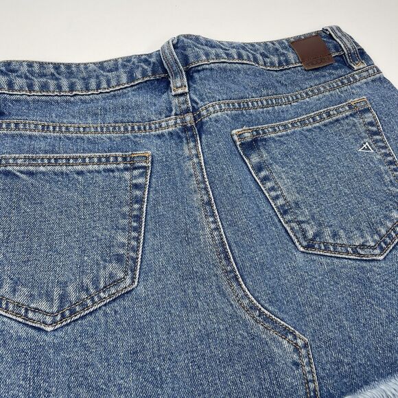 Hidden Jeans Mini Skirt Women XS Blue Floral Embroidery Distressed Denim Sexy - Picture 9 of 13